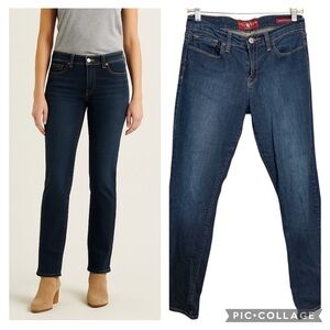Lucky Brand Sofia Straight Jeans Y2K Style Dark Wash Low Rise Denim 6/28